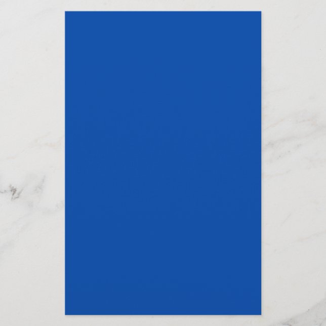 Cobalt Blue Solid Color Briefpapier (Vorderseite)
