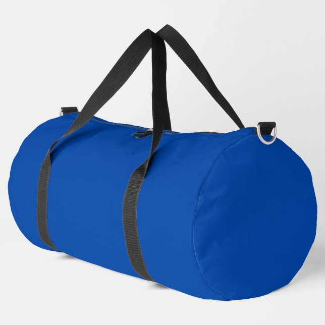 Cobalt Blue Solid Color Duffle Bag (Linke Ecke)
