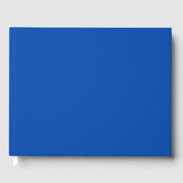 Cobalt Blue Solid Color Gästebuch (Vorderseite)