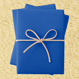 Cobalt Blue Solid Color Geschenkpapier Set