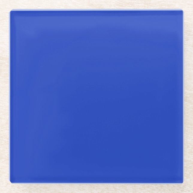 Cobalt Blue Square Glass Untersetzer (Vorderseite)