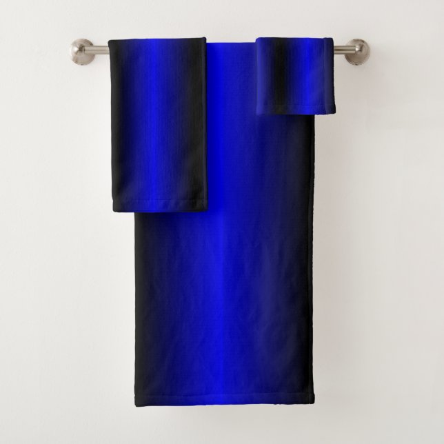 Cobalt Blue Stripe Badhandtuch Set (Insitu)