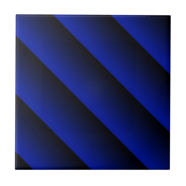 Cobalt Blue Stripe Fliese (Vorderseite)