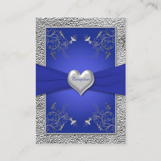 Cobalt Blue und Pewter Heftverschlusskarte Begleitkarte (Vorderseite)