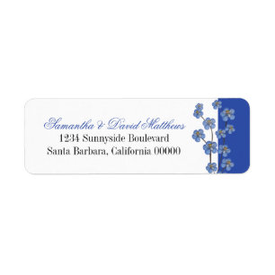 Cobalt Blue White Orchid Sprig Wedding