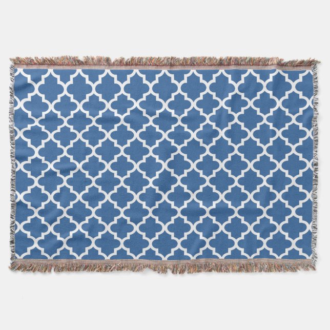 Cobalt Bright Blue Marokkanischer Tile Trellis Decke (Vorderseite)
