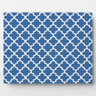 Cobalt Bright Blue Marokkanischer Tile Trellis Fotoplatte
