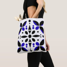 Cobalt Classic Tile Muster Tote Bag
