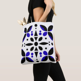 Cobalt Classic Tile Muster Tote Bag Tasche