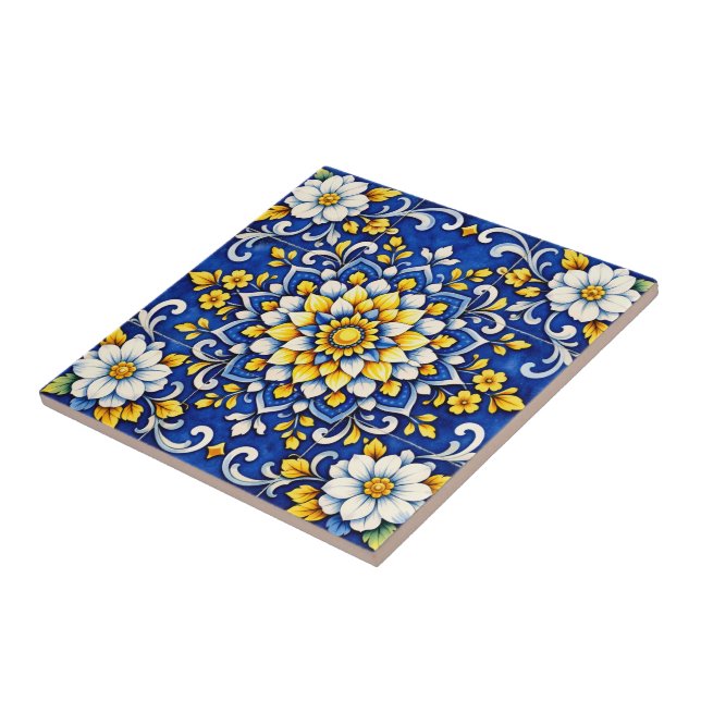 Cobalt Garden Glow Fliese  (Seite)