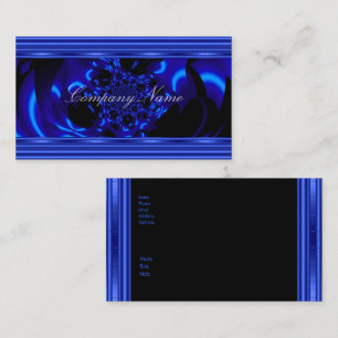 Cobalt Métal bleu Abstrait Carte de visite noir