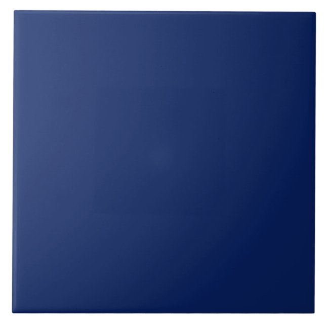 Cobalt Navy Blauer Vollfarbholz Tiermatte Fliese (Vorderseite)