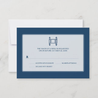 Cobalt Simple Torah Bar Mitzvah RSVP