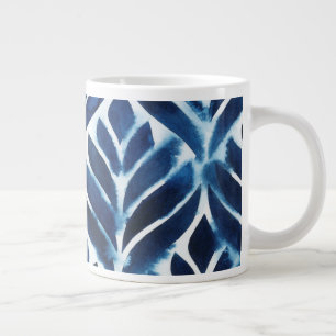 Cobalt Watercolor Tiles IV Jumbo-Tasse