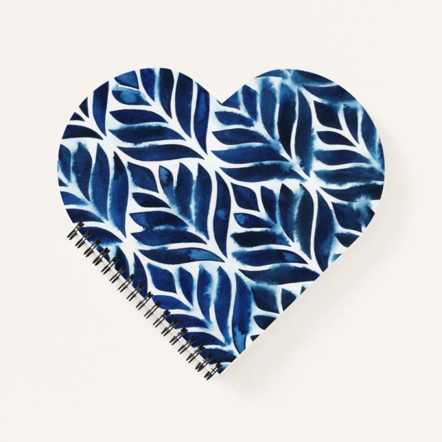 Cobalt Watercolor Tiles IV Notizbuch (Vorderseite)