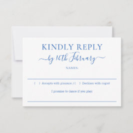 Cobaltblaue Hochzeit Bitte Antworten RSVP Karte