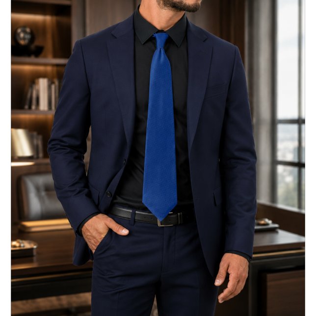 Cobalune Deep Royal Blau Texturiert Krawatte (Von Creator hochgeladen)