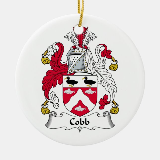 Cobb Familienwappen Keramikornament (Vorne)