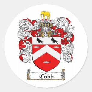 COBB-FAMILIENWAPPEN - WappenCOAT Runder Aufkleber