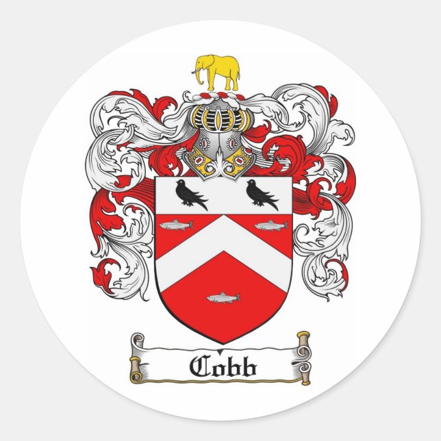 COBB-FAMILIENWAPPEN - WappenCOAT Runder Aufkleber (Vorderseite)