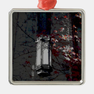 Cobb Hall Lampe mit kastanienbraunem Efeu Silbernes Ornament