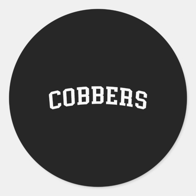 Cobbers  runder aufkleber (Vorderseite)