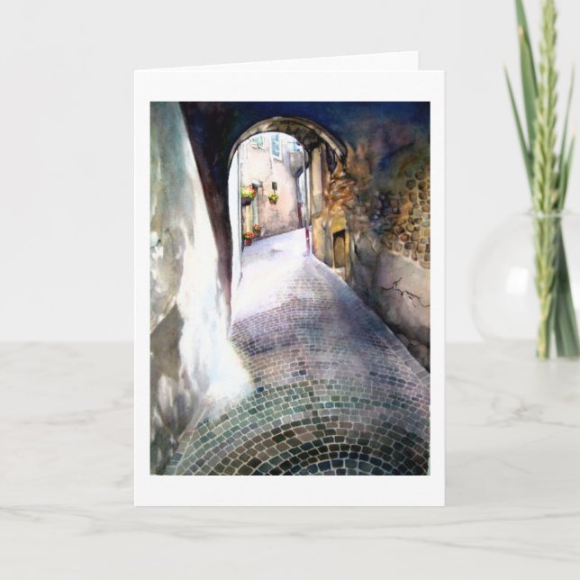 Cobblestone Grußkarte 5" x 7" Karte (Vorderseite)