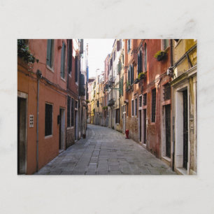 Cobblestone lane in Venedig, Italien - Postcard Postkarte