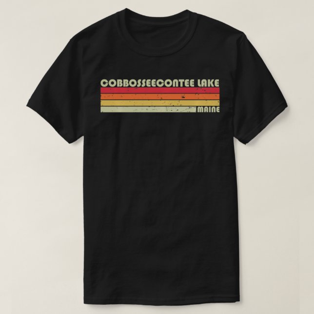 COBBOSSEECONTEE SEE MAINE Funny Fishing Camping S T-Shirt (Design vorne)