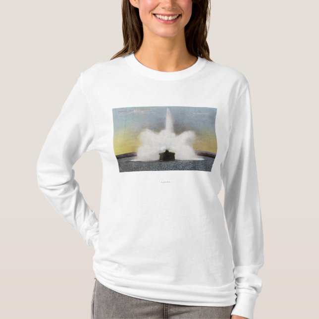 Cobbs Hügel-Reservoir-Brunnen-Ansicht T-Shirt (Vorderseite)