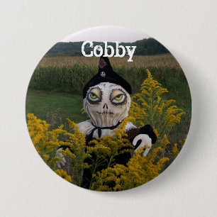 Cobby der Getreidefeld-gruselige Knopf 2 Button