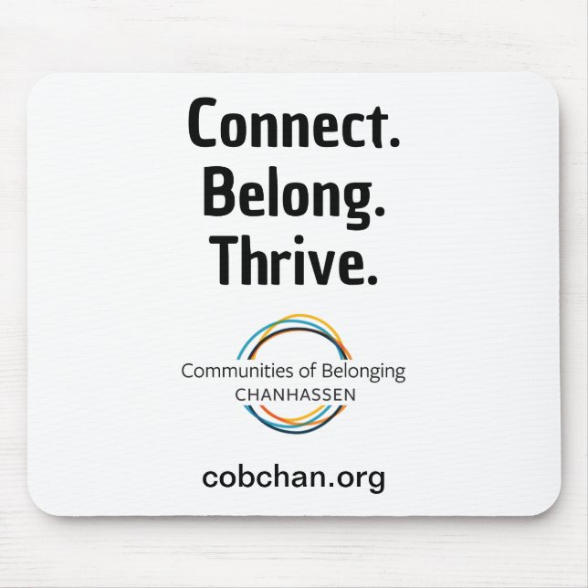 CoBC Mousepad - Connect Belong Thrive (Vorne)