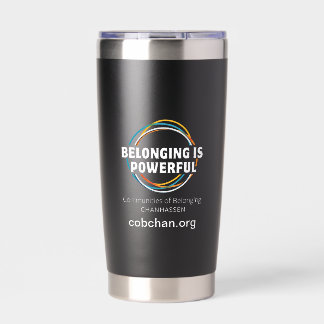 CoBC Tumbler (weißer Text) - Das Bestehen ist mäch Thermobecher