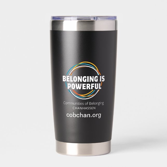 CoBC Tumbler (weißer Text) - Das Bestehen ist mäch Thermobecher (Vorderseite)