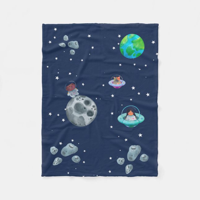 Cobertor De Velo Space themed blanket. Fleecedecke (Vorderseite)