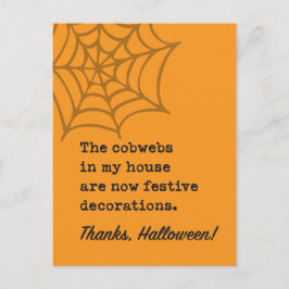 Cobnets im Haus sind Halloween-Dekorationswitz Postkarte