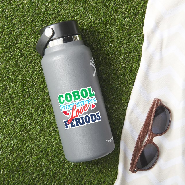 Cobol-Programmierer lieben Punkte Aufkleber (HydroFlask Insitu)