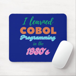 Cobol-Programmiersprache in den 1980er Jahren gele Mousepad