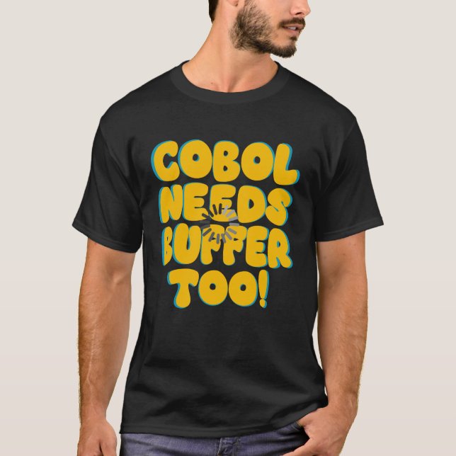 COBOL Programmierung braucht auch Puffer! T-Shirt (Vorderseite)