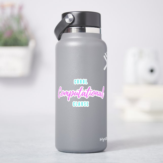 Cobol-Programmierung Computational Usage-Klausel Aufkleber (HydroFlask)