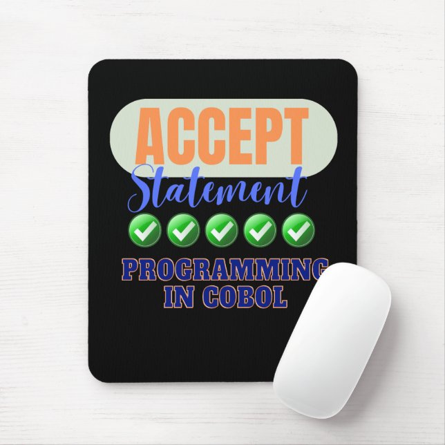 Cobol-Programmierung mit Accept-Anweisung Mousepad (Mit Mouse)