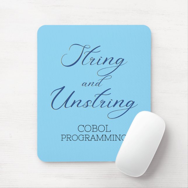 Cobol-Programmierung String und Unstring-Verb Mousepad (Mit Mouse)
