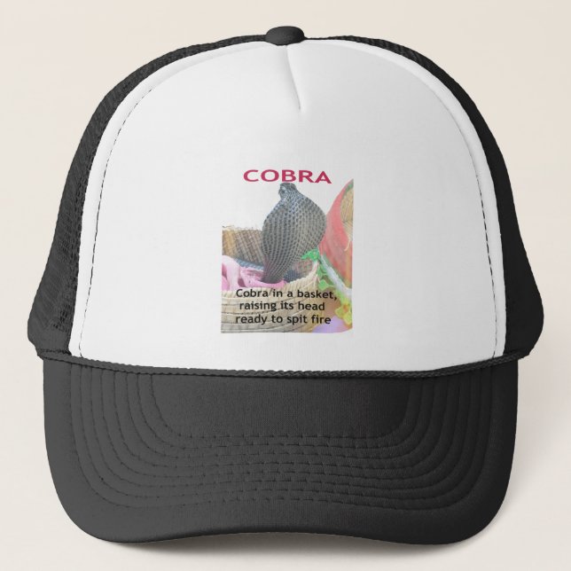 Cobra in Basket Art Print Truckerkappe (Vorderseite)