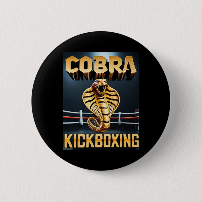 Cobra Kickboxing Design von Don Castillo  Button (Vorderseite)