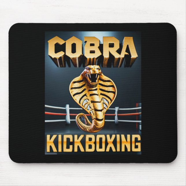 Cobra Kickboxing Design von Don Castillo  Mousepad (Vorne)