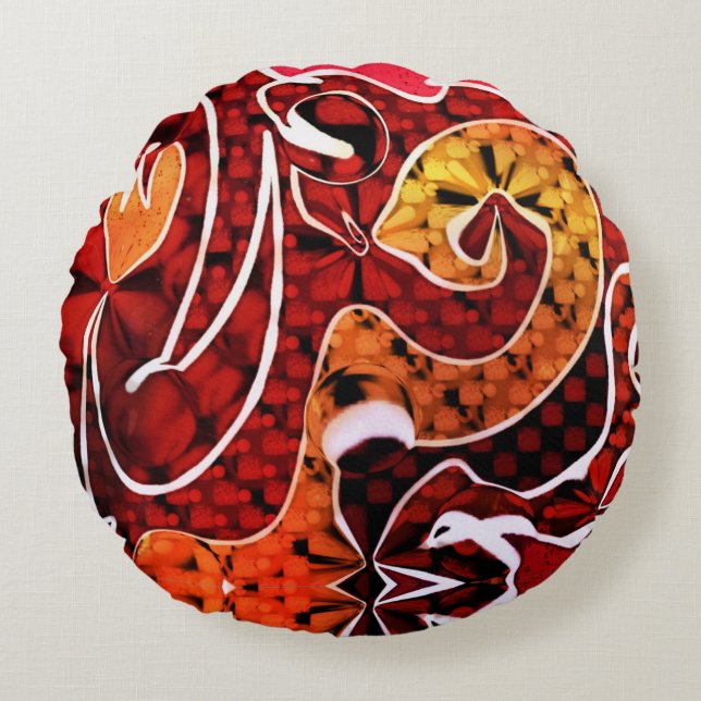 Cobra Rundes Kissen (Vorderseite)