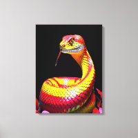 Cobra-Schlange mit lebendiger rot-gelber Waage