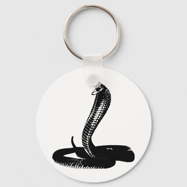 Cobra - schwarz schlüsselanhänger (Vorderseite)