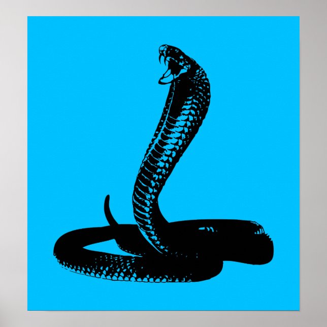 Cobra - schwarzes Poster (Vorne)