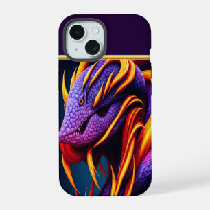 Cobra serpent avec écailles orange et violette vib